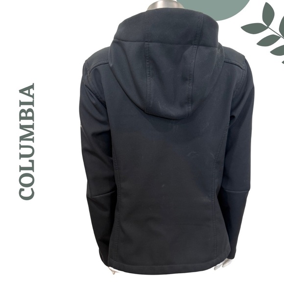 Columbia Women’s Black Softshell Hooded Jacket – Size Medium - Picture 3 of 5